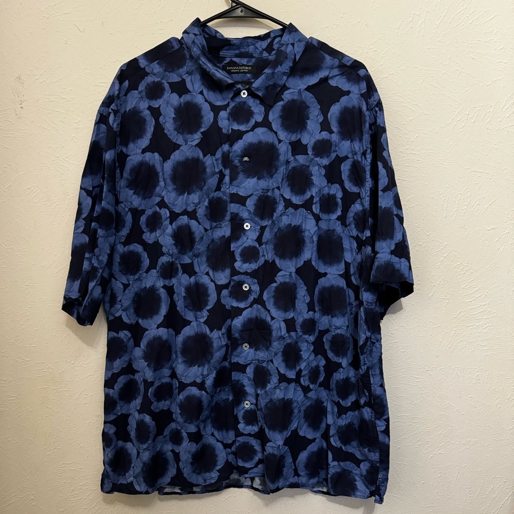 Blue patterned Button Down